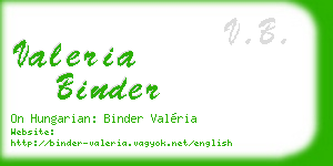 valeria binder business card