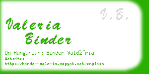 valeria binder business card